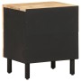 Mesita de noche madera maciza mango rugosa negro 40x33,5x46 cm | Foro24|Onlineshop| Casa, Jardín y Más Foro24.es