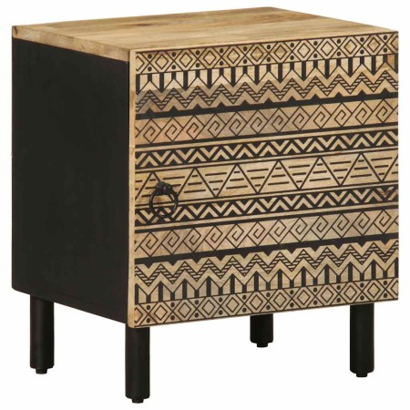 Solid rough black mango wood bedside table 40x33.5x46 cm | Foro24|Onlineshop| Casa, Jardín y Más Foro24.es