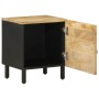 Mesita de noche madera maciza mango rugosa negro 40x33,5x46 cm | Foro24|Onlineshop| Casa, Jardín y Más Foro24.es