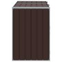 Double trash container shed, brown steel, 144x81x113 cm by , Waste container supports - Ref: Foro24-4006178, Price: 157,23 €,...