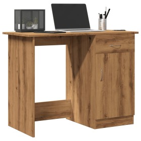 Escritorio de madera de ingeniería roble artisan 100x50x76 cm de , Escritorios - Ref: Foro24-855955, Precio: 94,76 €, Descuen...