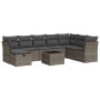 Garden sofa set with 9-piece synthetic rattan gray cushions | Foro24|Onlineshop| Casa, Jardín y Más Foro24.es