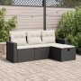 4-piece garden sofa set with black synthetic rattan cushions | Foro24|Onlineshop| Casa, Jardín y Más Foro24.es