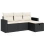 4-piece garden sofa set with black synthetic rattan cushions | Foro24|Onlineshop| Casa, Jardín y Más Foro24.es