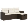 Garden sofa set 4 pieces with brown synthetic rattan cushions | Foro24|Onlineshop| Casa, Jardín y Más Foro24.es