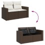 Garden sofa set 4 pieces with brown synthetic rattan cushions | Foro24|Onlineshop| Casa, Jardín y Más Foro24.es