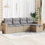 Gartensofa-Set mit 5-teiligen Kissen aus synthetischem Rattan in Beige. von , Gartensets - Ref: Foro24-3325365, Preis: 373,08...