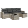 Garden sofa set 6 pieces and gray synthetic rattan cushions | Foro24|Onlineshop| Casa, Jardín y Más Foro24.es