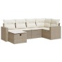 Gartensofa-Set mit 6-teiligen Kissen aus synthetischem Rattan in Beige. von , Gartensets - Ref: Foro24-3325384, Preis: 484,33...