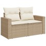 Gartensofa-Set mit 6-teiligen Kissen aus synthetischem Rattan in Beige. von , Gartensets - Ref: Foro24-3325384, Preis: 484,33...