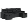 6-piece garden sofa set with black synthetic rattan cushions | Foro24|Onlineshop| Casa, Jardín y Más Foro24.es