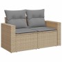 Gartensofa-Set und Kissen, 8-teilig, aus synthetischem Rattan in Beige. | Foro24|Onlineshop| Casa, Jardín y Más Foro24.es