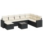 Garden sofa set with 9-piece black synthetic rattan cushions | Foro24|Onlineshop| Casa, Jardín y Más Foro24.es