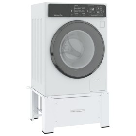 Pedestal support for washing machine with white