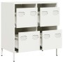 Kaltgewalzter weißer Stahlschrank 68x39x73,5 cm | Foro24|Onlineshop| Casa, Jardín y Más Foro24.es