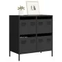 Cold-rolled black steel sideboard 68x39x73.5 cm by , Sideboards - Ref: Foro24-851256, Price: 93,78 €, Discount: %
