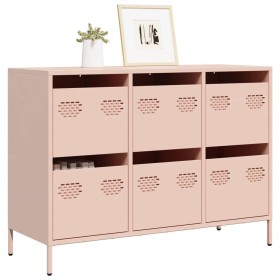 Kaltgewalzter Stahlschrank in Rosa 101,5x39x73,5