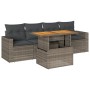 Garden sofa set with 5-piece synthetic rattan gray cushions | Foro24|Onlineshop| Casa, Jardín y Más Foro24.es