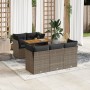 Set de muebles de jardín 6 pzas y cojines ratán sintético gris | Foro24|Onlineshop| Casa, Jardín y Más Foro24.es