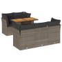 6-piece garden furniture set with gray synthetic rattan cushions | Foro24|Onlineshop| Casa, Jardín y Más Foro24.es