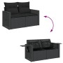 6-teiliges Gartensofa-Set und Kissen aus schwarzem Kunststoff-Rattan. | Foro24|Onlineshop| Casa, Jardín y Más Foro24.es