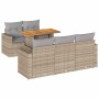 Garden sofa set with 6-piece synthetic rattan beige cushions | Foro24|Onlineshop| Casa, Jardín y Más Foro24.es