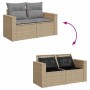 Garden sofa set with 6-piece synthetic rattan beige cushions | Foro24|Onlineshop| Casa, Jardín y Más Foro24.es