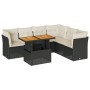 7-piece garden sofa set with black synthetic rattan cushions | Foro24|Onlineshop| Casa, Jardín y Más Foro24.es