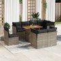 Garden sofa set with 9-piece synthetic rattan gray cushions | Foro24|Onlineshop| Casa, Jardín y Más Foro24.es