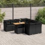 Garden sofa set with 9-piece black synthetic rattan cushions by , Garden sets - Ref: Foro24-3326904, Price: 667,63 €, Discoun...