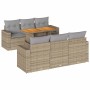 Gartensofagarnitur 7-teilig mit Kissen aus synthetischem Rattan in Beige. | Foro24|Onlineshop| Casa, Jardín y Más Foro24.es