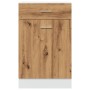 Armario inferior cajón madera roble artisan 50x46x81,5 cm de , Armarios de cocina - Ref: Foro24-856087, Precio: 84,39 €, Desc...