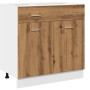 Armario inferior cajón madera roble artisan 80x46x81,5 cm de , Armarios de cocina - Ref: Foro24-856093, Precio: 101,68 €, Des...