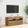 TV-Möbel mit LED-Lichtern aus Eichenholz, handgefertigt, 90x35x40 cm. | Foro24|Onlineshop| Casa, Jardín y Más Foro24.es