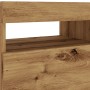 TV stand with LED lights, oak wood artisan 90x35x40 cm | Foro24|Onlineshop| Casa, Jardín y Más Foro24.es