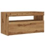 TV stand with LED lights, oak wood artisan 75x35x40 cm | Foro24|Onlineshop| Casa, Jardín y Más Foro24.es