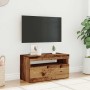 TV stand with LED lights, aged engineered wood, 75x35x40 cm by , TV Furniture - Ref: Foro24-856315, Price: 65,96 €, Discount: %