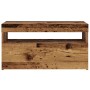 TV stand with LED lights, aged engineered wood, 75x35x40 cm by , TV Furniture - Ref: Foro24-856315, Price: 65,96 €, Discount: %