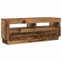 TV stand with LED lights, aged engineered wood, 100x35x40 cm | Foro24|Onlineshop| Casa, Jardín y Más Foro24.es