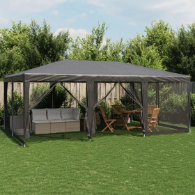 Party tent with 10 walls made of anthracite grey