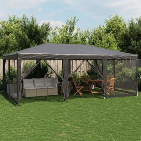 Party tent with 10 walls made of anthracite grey HDPE mesh, 6x4m. | Foro24|Onlineshop| Casa, Jardín y Más Foro24.es