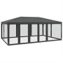 Party tent with 10 walls made of anthracite grey HDPE mesh, 6x4m. | Foro24|Onlineshop| Casa, Jardín y Más Foro24.es