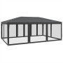 Party tent with 10 walls made of anthracite grey HDPE mesh, 6x4m. | Foro24|Onlineshop| Casa, Jardín y Más Foro24.es