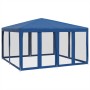 Party tent with 8 blue HDPE mesh walls 4x4 m | Foro24|Onlineshop| Casa, Jardín y Más Foro24.es