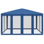 Party tent with 8 blue HDPE mesh walls 4x4 m | Foro24|Onlineshop| Casa, Jardín y Más Foro24.es