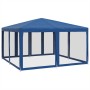 Party tent with 8 blue HDPE mesh walls 4x4 m | Foro24|Onlineshop| Casa, Jardín y Más Foro24.es