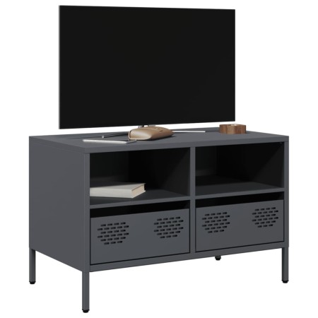 TV stand made of cold-rolled anthracite steel, measuring 68x39x43.5 cm. | Foro24|Onlineshop| Casa, Jardín y Más Foro24.es