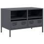 TV stand made of cold-rolled anthracite steel, measuring 68x39x43.5 cm. | Foro24|Onlineshop| Casa, Jardín y Más Foro24.es