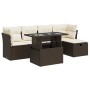 Set aus 6-teiligen Gartensofas und Kissen aus braunem Kunststoff-Rattan. | Foro24|Onlineshop| Casa, Jardín y Más Foro24.es