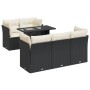 6-piece garden sofa set with black synthetic rattan cushions | Foro24|Onlineshop| Casa, Jardín y Más Foro24.es